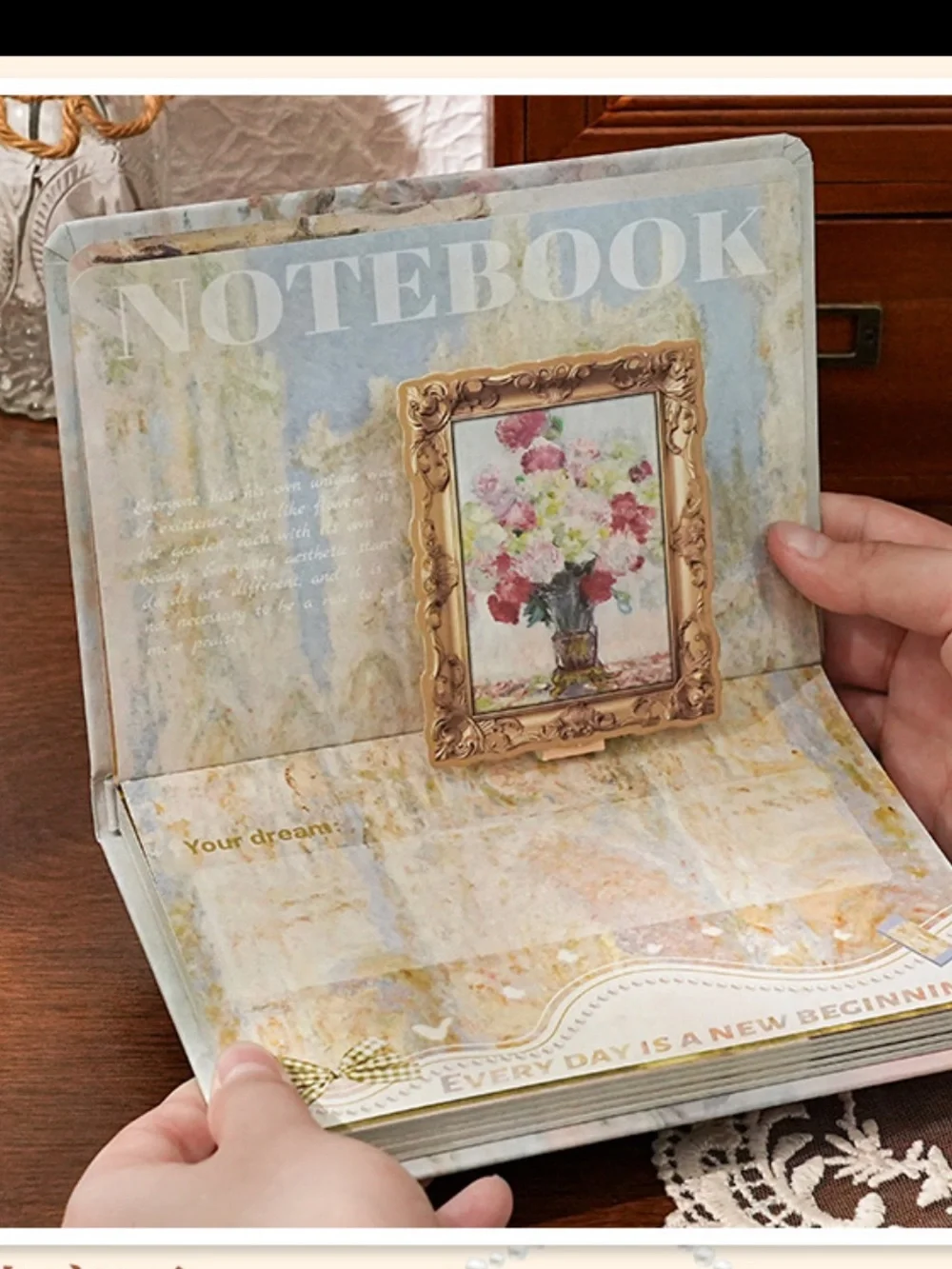 Butterfly Gleam Charm Notebook - White & Gold